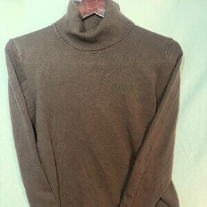 Calvin Klein Brown Turtleneck Sweater XL Classic Minimalist Fall Winter